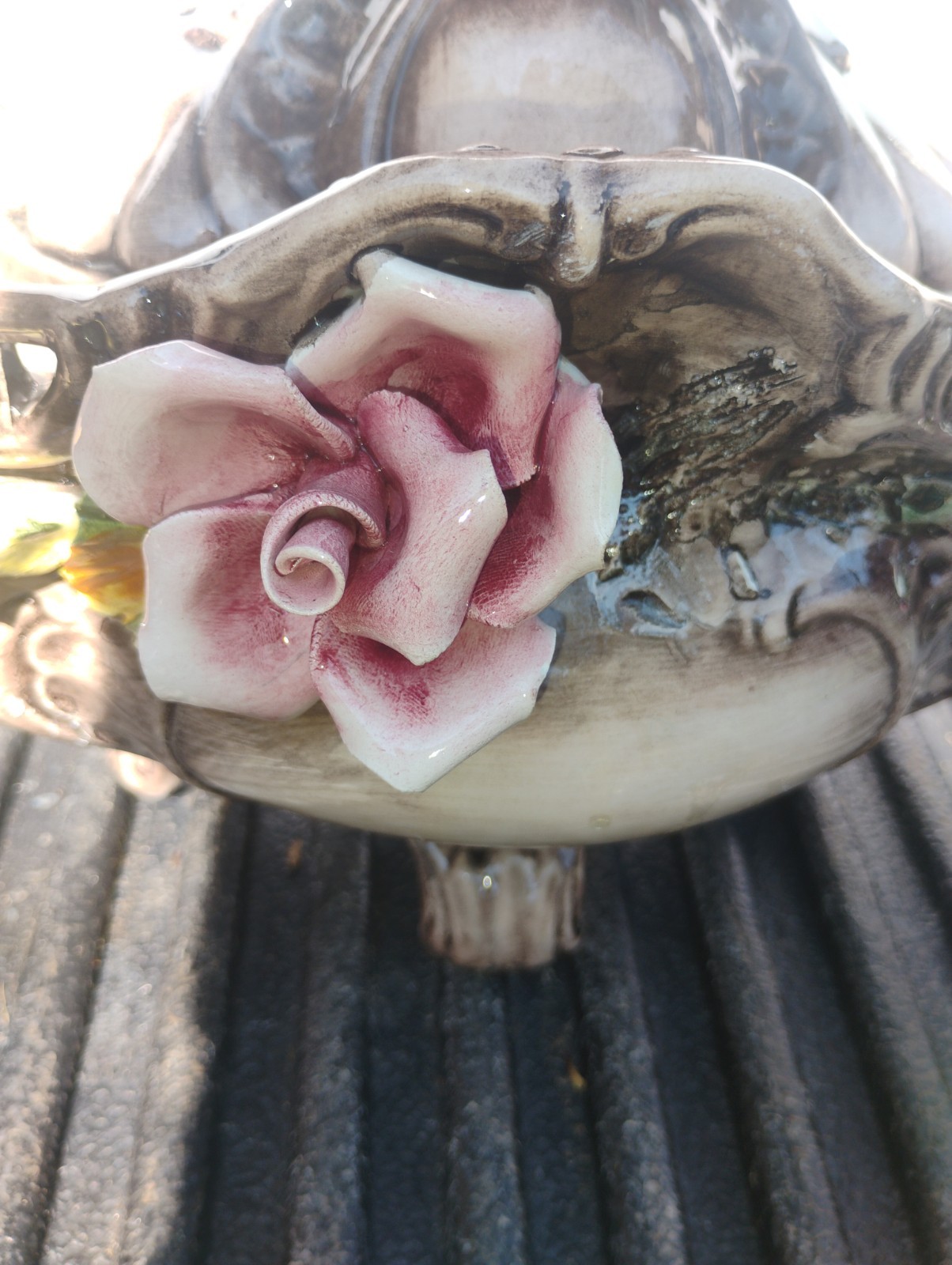 Vintage Capodimonte Porcelain Centerpiece Bowl Italy