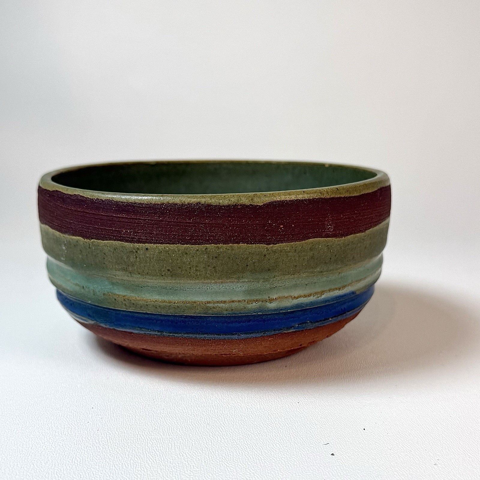 Vintage Signed Studio Pottery Bowl S. Ryder Dated 1970 Hand Thrown Stoneware