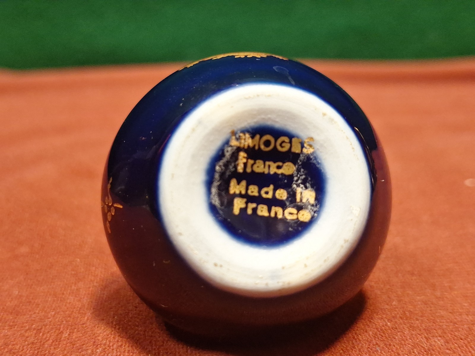Limoges France, Cobalt Blue Pottery Lot Of 3