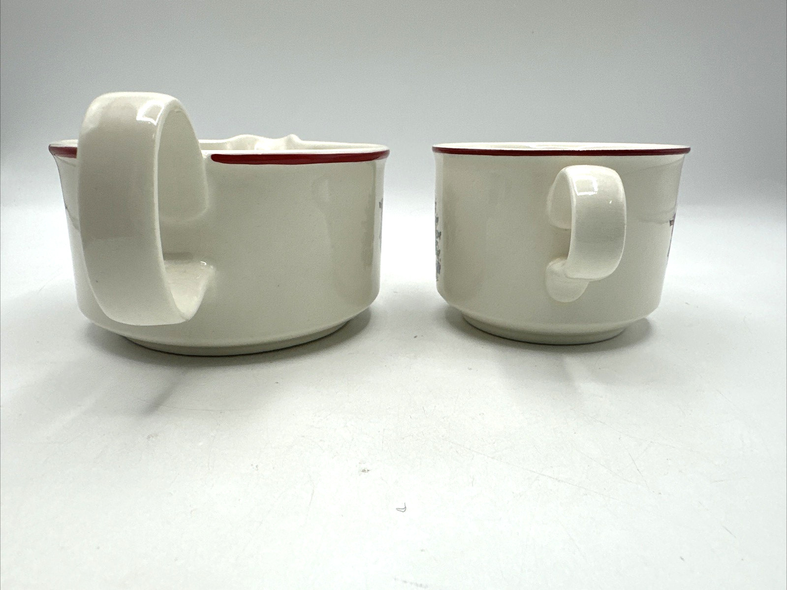 4 Piece Cuthbertson Christmas Tree Holly Berry Cups and Pitcher Set Vintage