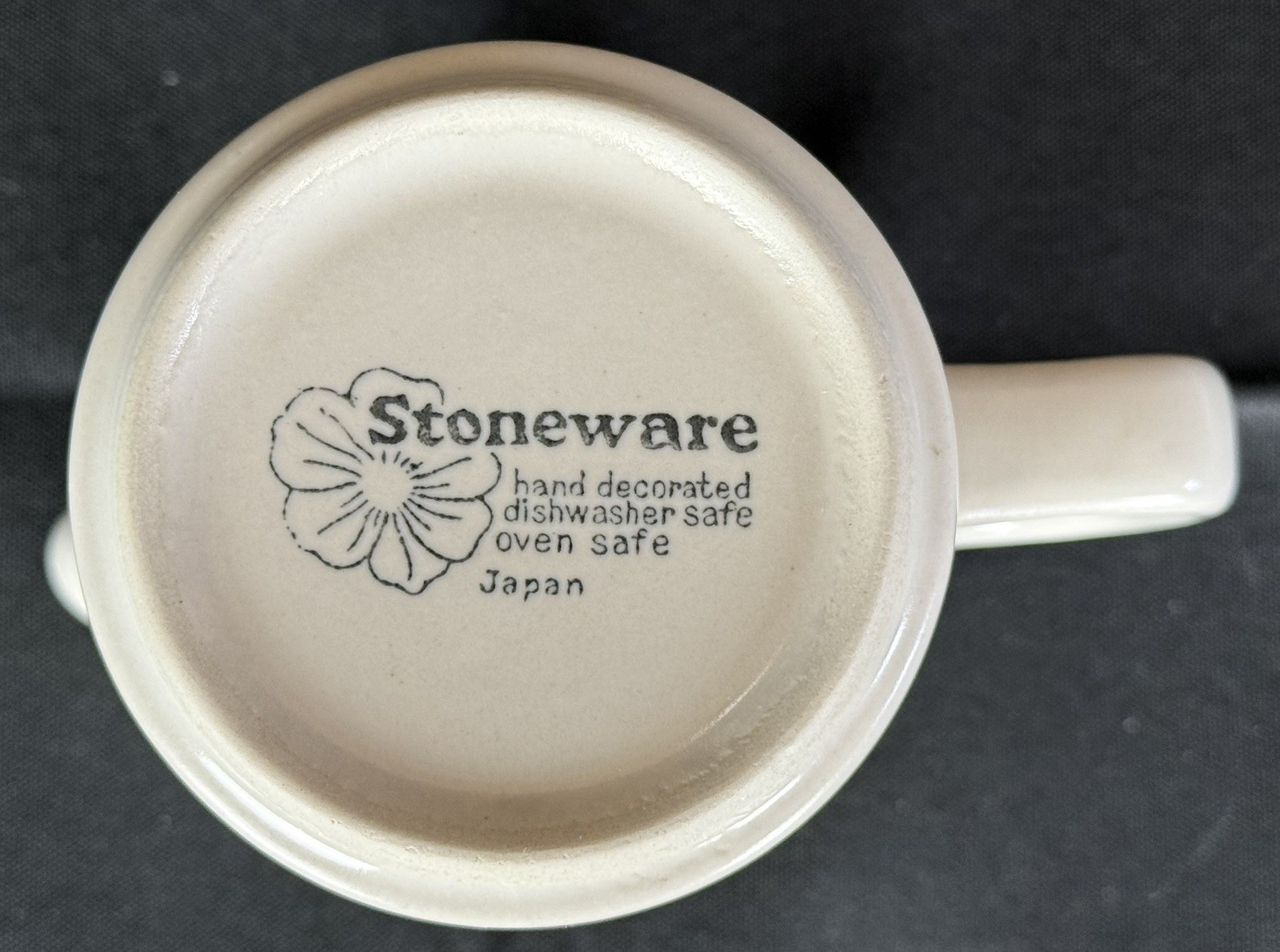 1970s Scandinavian Modern Style Stoneware Pottery Pitcher Hand Painted