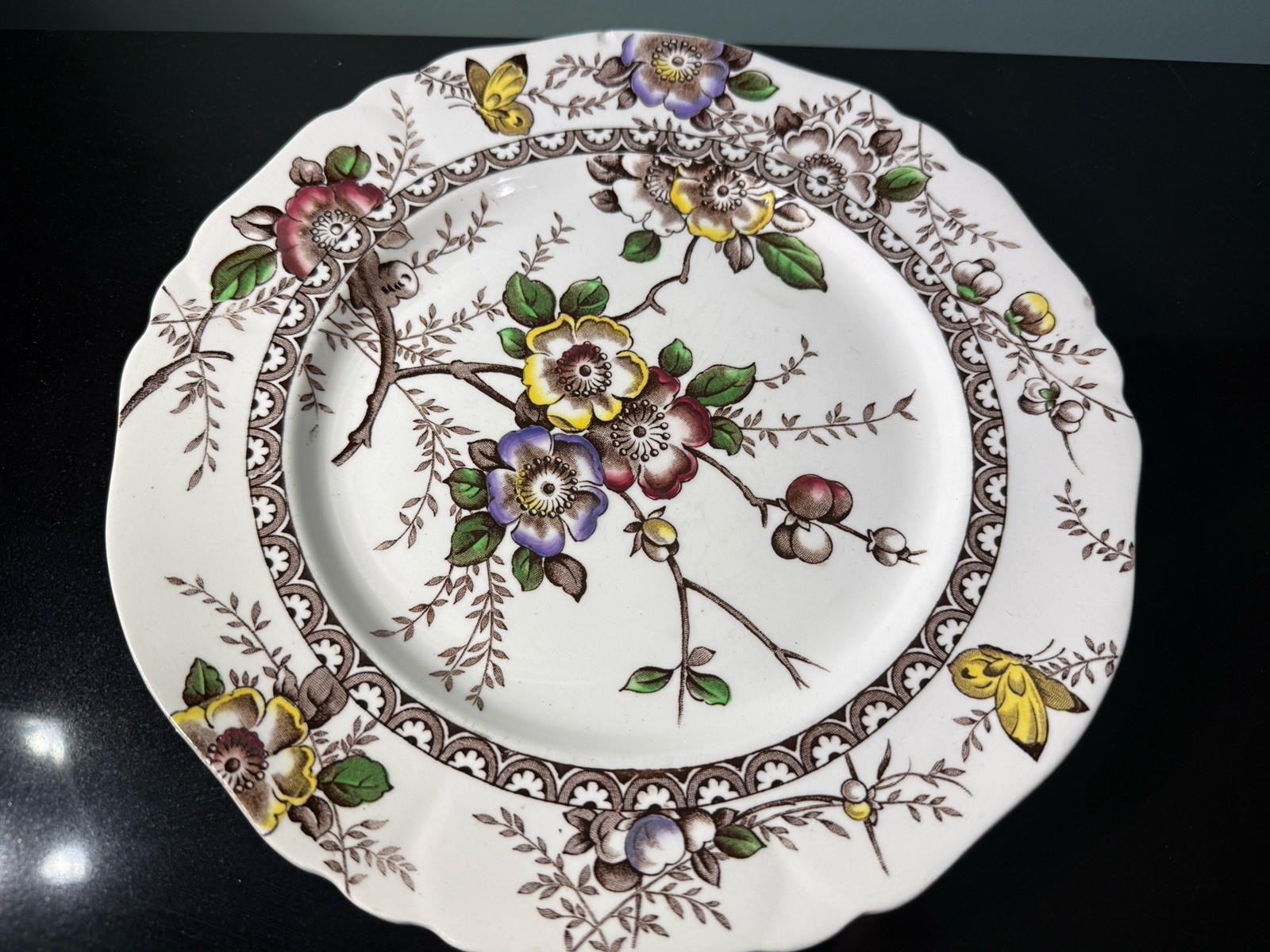 Set of 5 Alfred Meakin Medway Beautiful Dinner Plates Transferware Floral