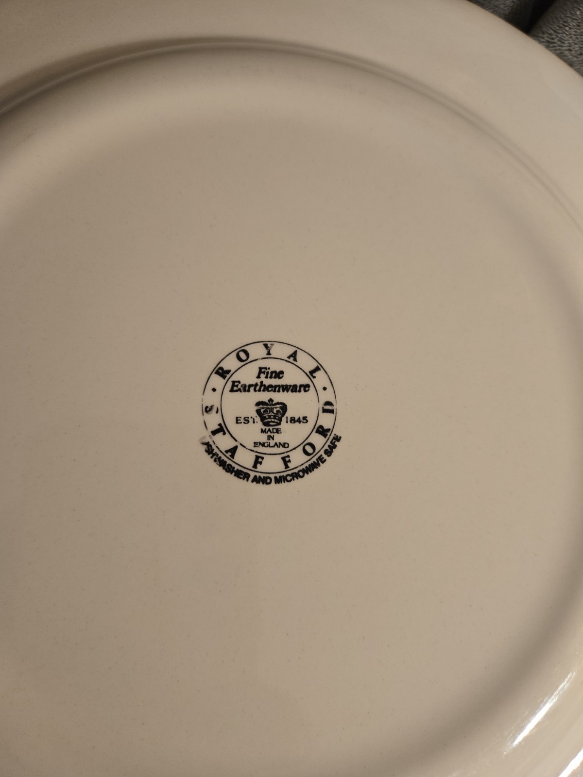 Royal Stafford “Hayride” Black & White 11″ Dinner plate, Rare, 12 Available