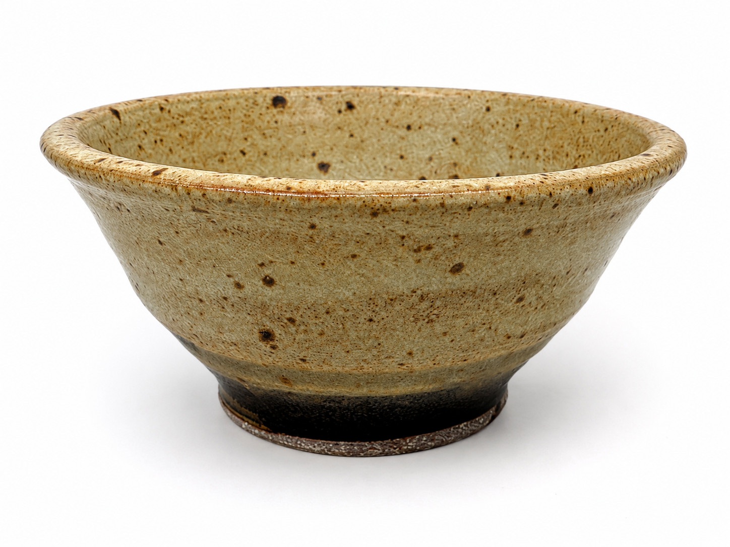 Vintage Handmade Studio Pottery Speckled Stoneware Bowl Rustic Artisan