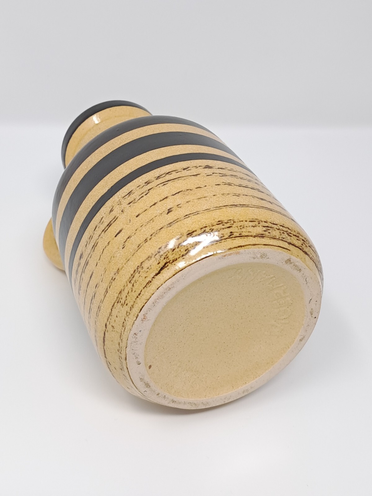 Scheurich Keramik Jug West Germany 1960s or 1970s 414-16 brown stripe pottery