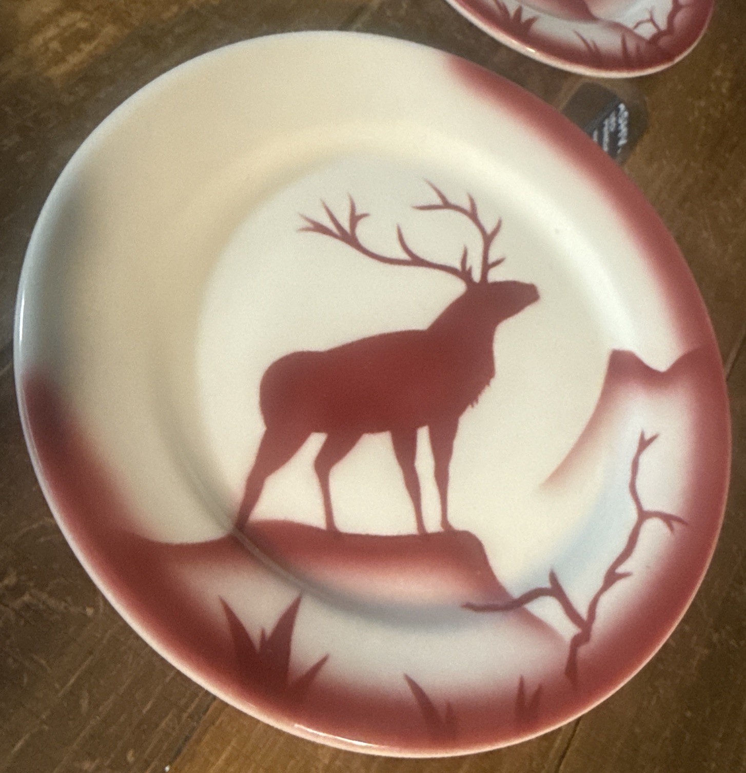 Vintage Jackson China Elk Plates 7 1/4” And 5 1/2” READ