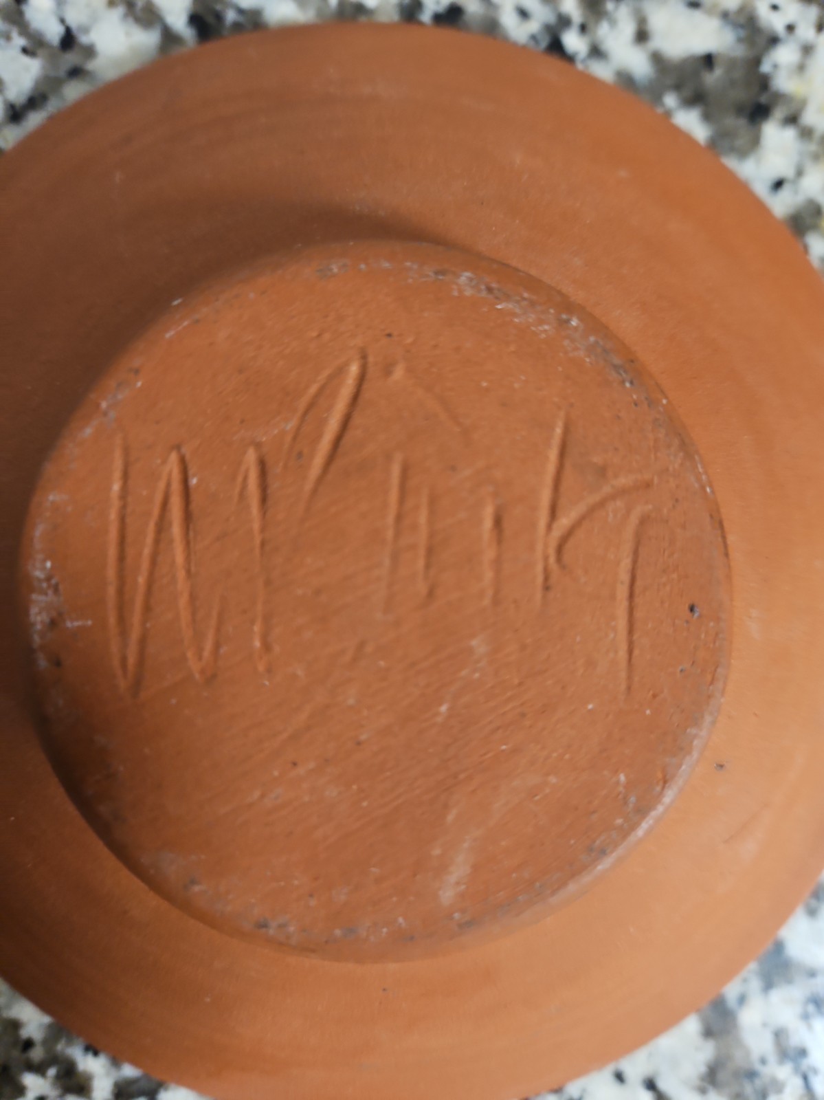 VTG Wendy Binks Signed Hand Painted Terracotta Bowl Beautiful Condition 5¾ In