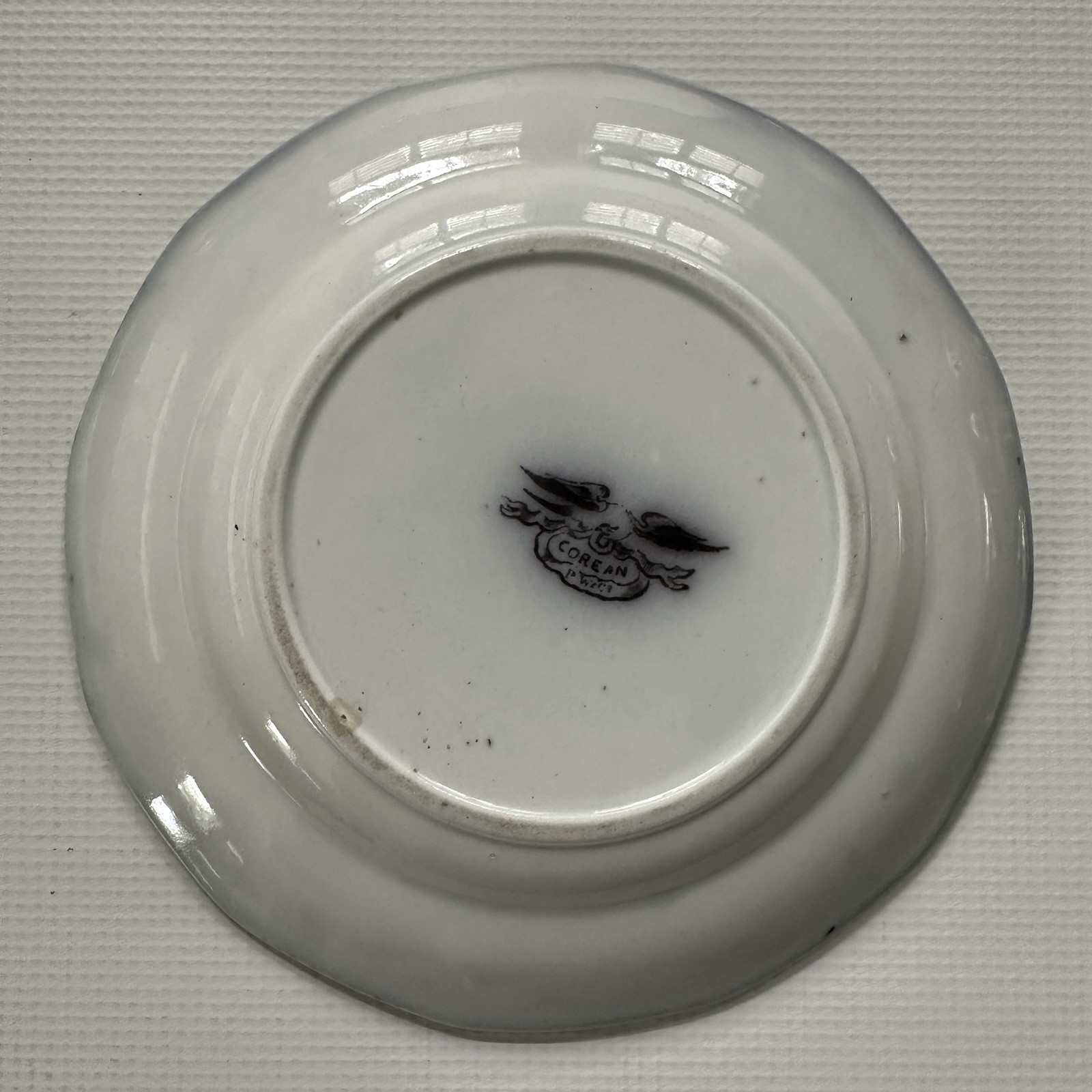 Antique Podmore Walker Corean Brown Transferware Dessert Plate 7.75″ c1840