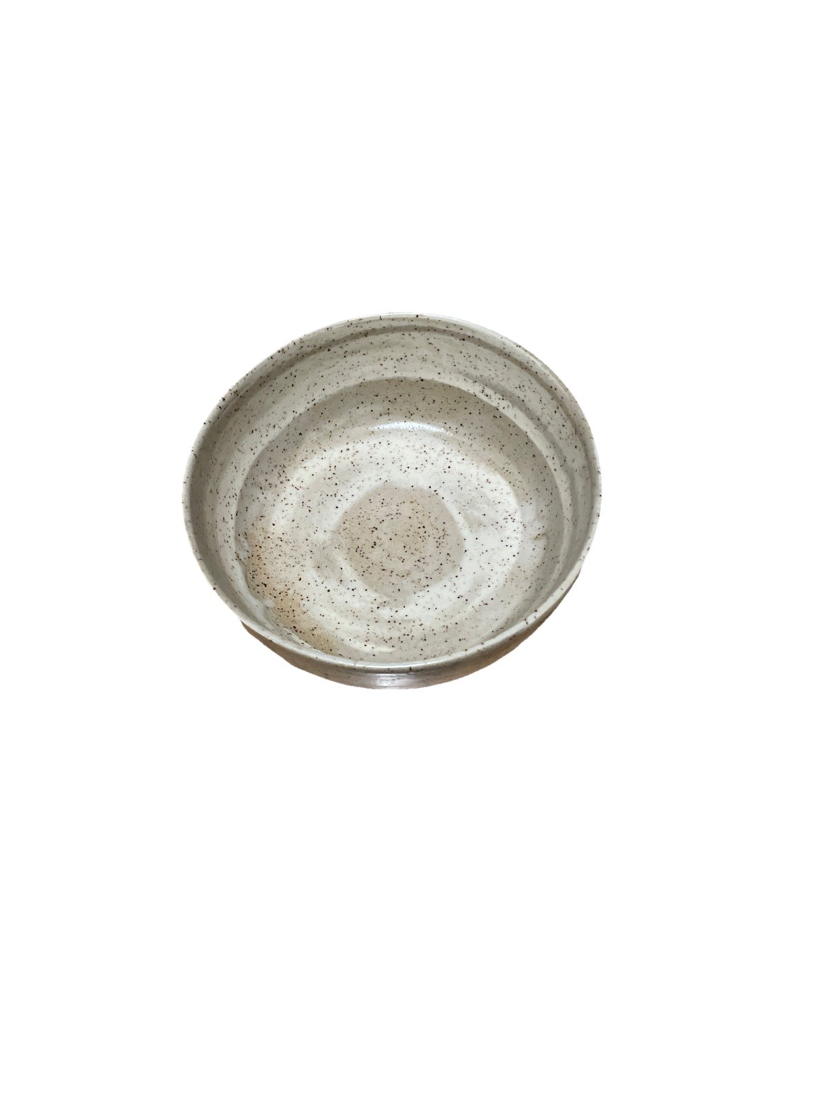 Speckled Ash-Glazed Ceramic Studio Pottery Bowl 6.5 x 3 Inches Signed