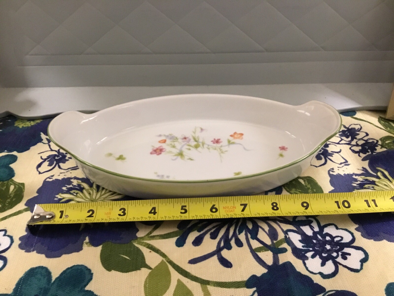 Mitterteich Porcelain Germany Bavaria 557/28 Floral Casserole Dish Bakeware Nice