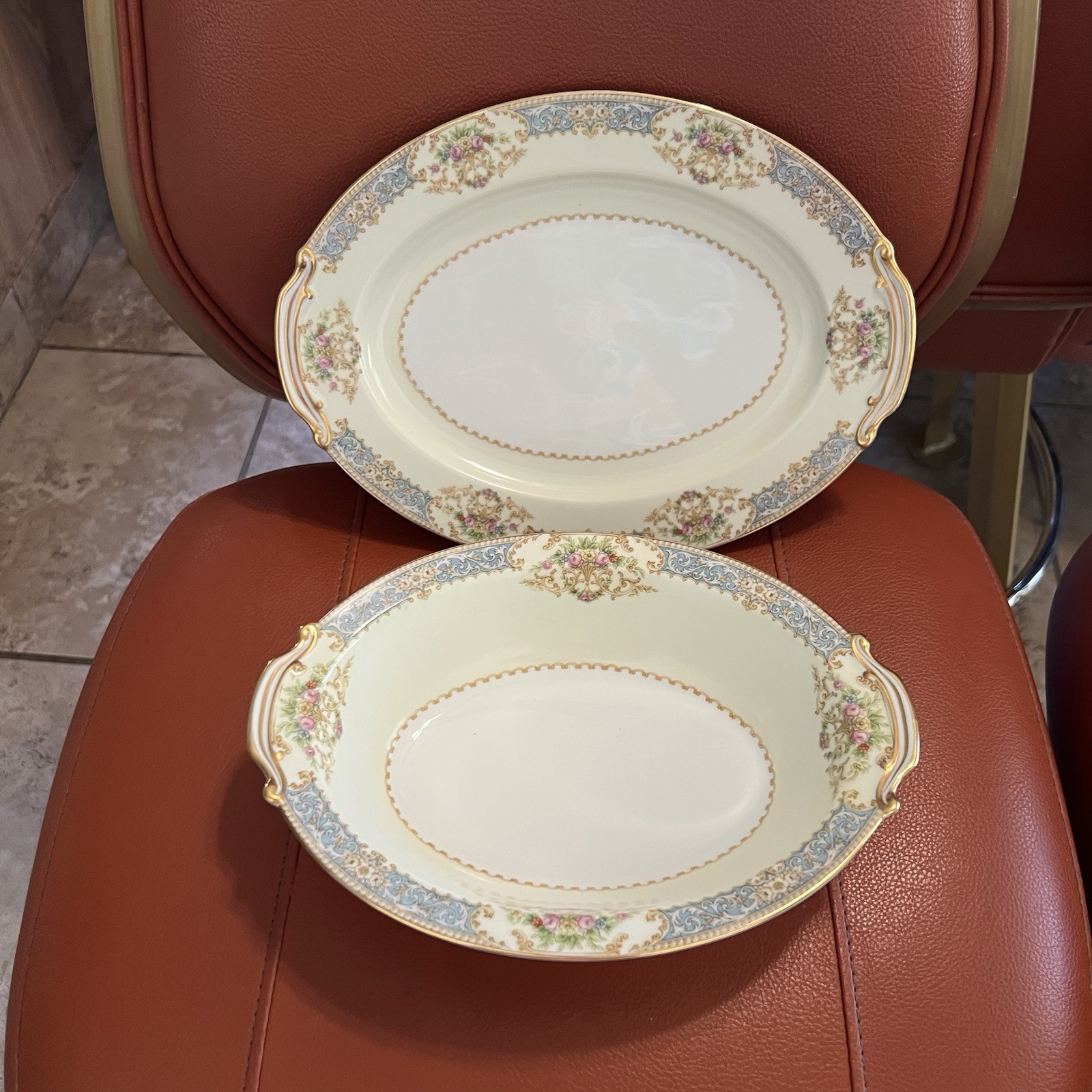 Rose China Noritake Clermont 9 Place Setting Occupied Japan Floral Scroll 84PC