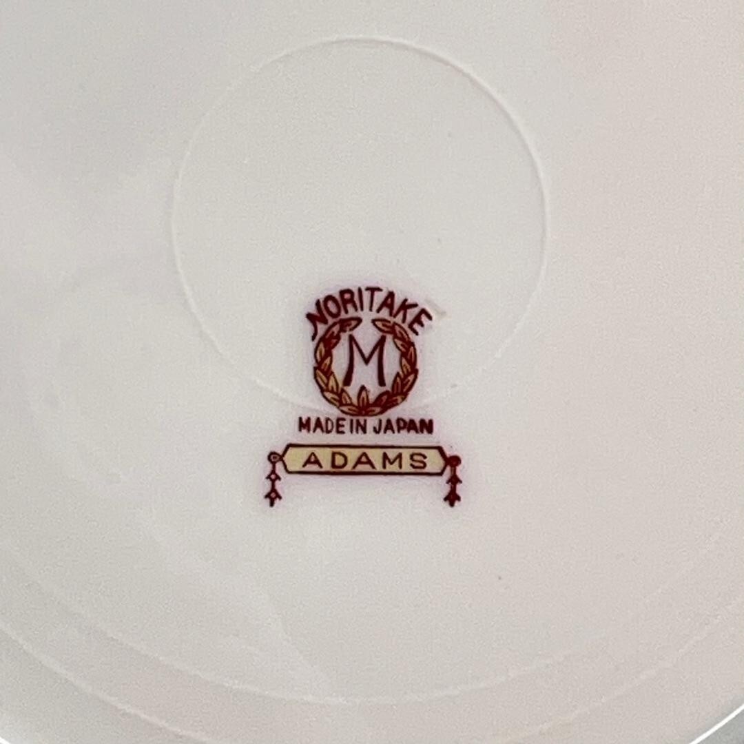 VTG (3) Dessert-Salad Plates Noritake Adams Floral Gold Trim Japan 7.5″Diax.5″H