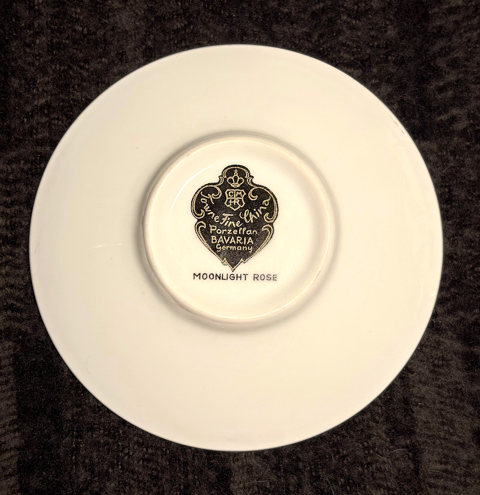 Towne Fine China Moonlight Rose Bavaria Germany Porcelain Dessert Fruit Bowl VTG