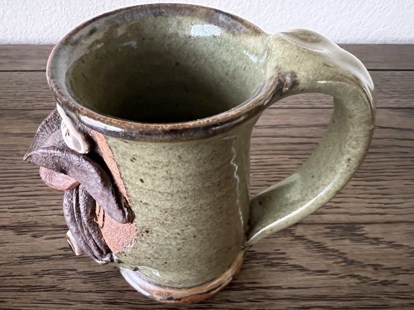 Ugly Funny 3D Face Mug MMS Mahon Stoneware Pottery Mustache Man Cowboy Sheriff
