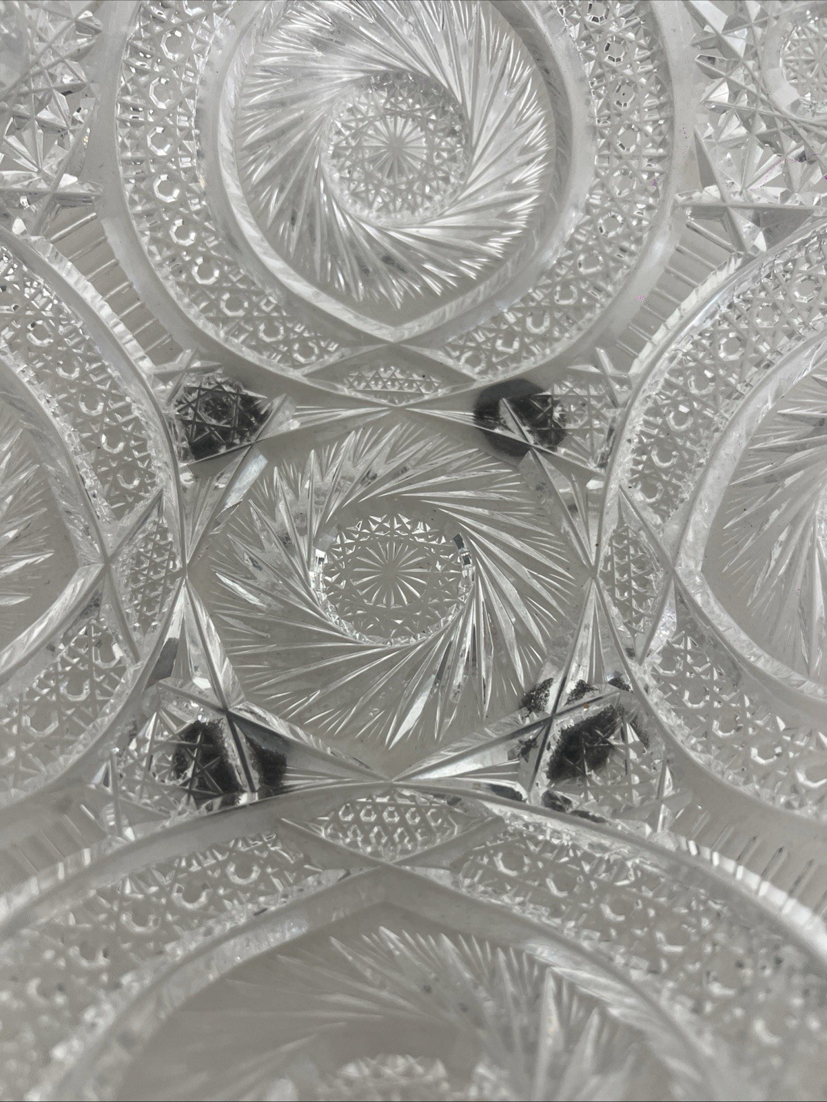 American Brilliant Period Cut Glass Crystal Bowl ABP Deep Cut c.1900