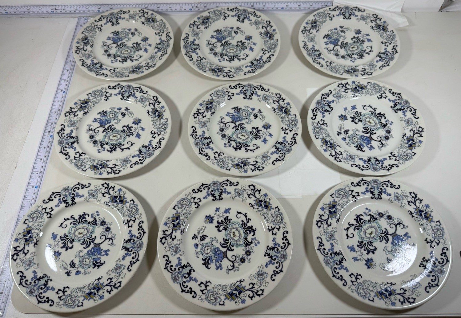 Royal Doulton Nankin 9 Set 1091 Blue & White Salad Plate 8”