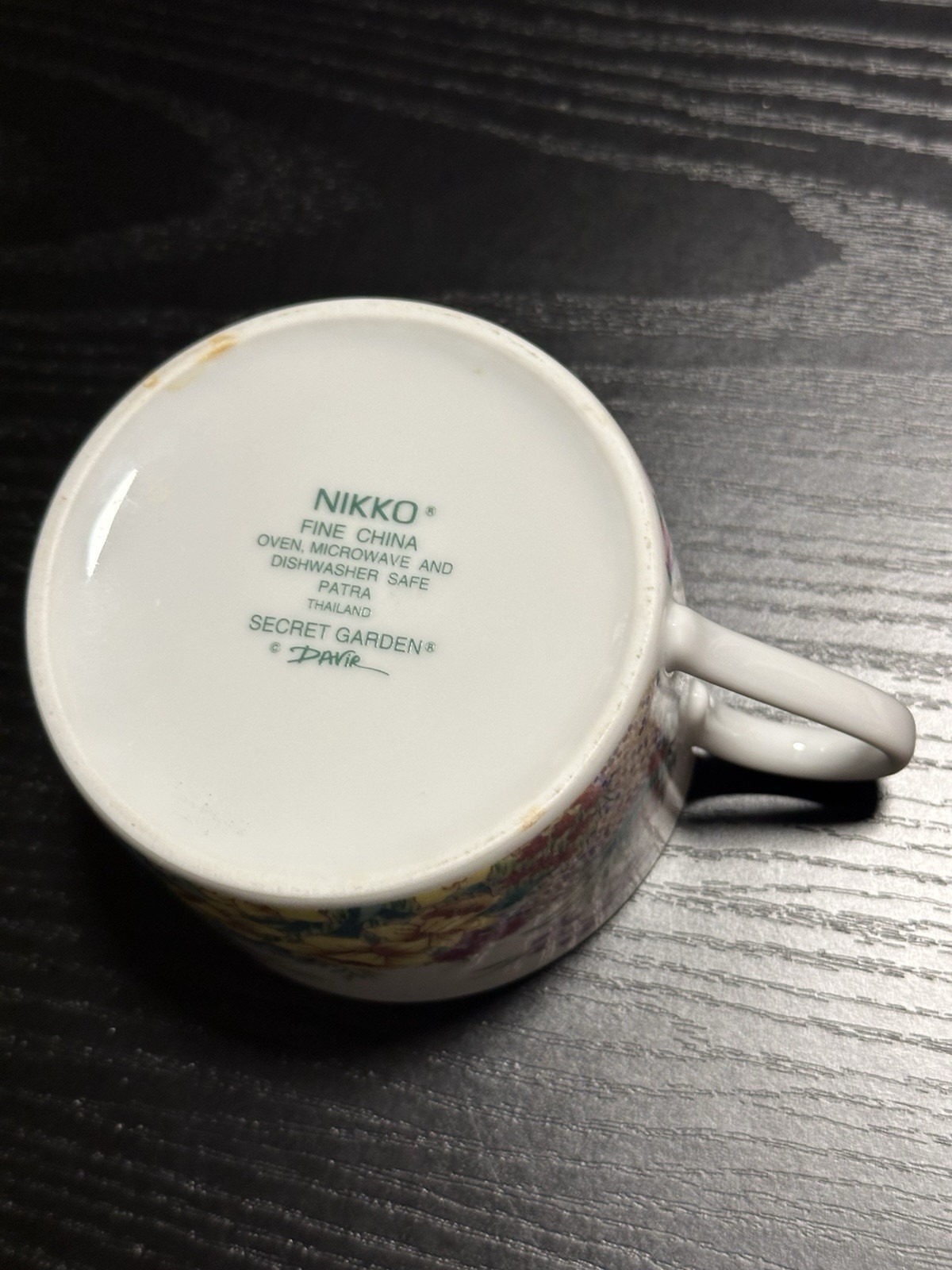 Vintage Nikko Fine China Secret Garden Tea Cup Patra Thailand Replacement Rose