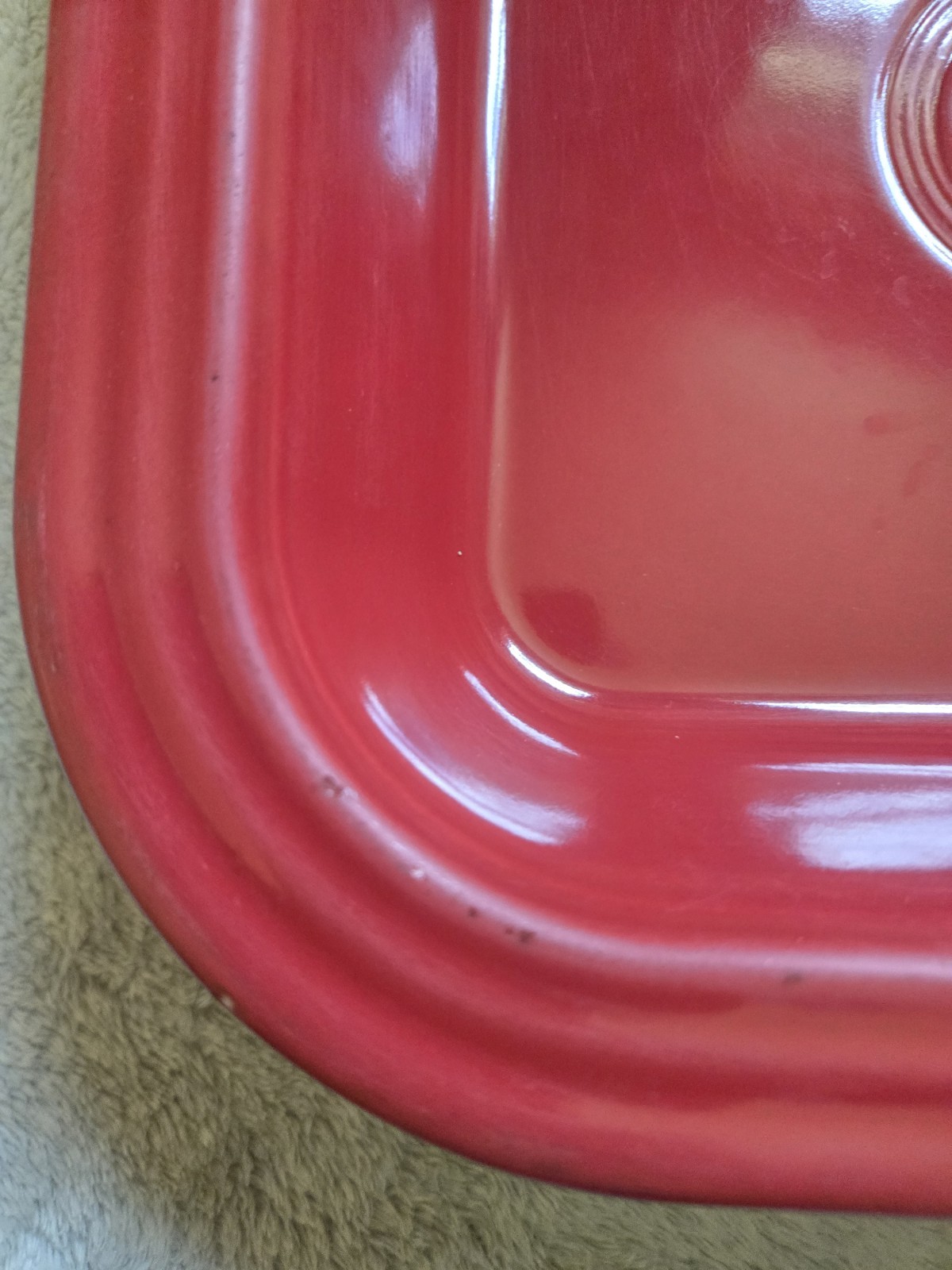 HLC Fiestaware 9in Square Baking Dish Red USED
