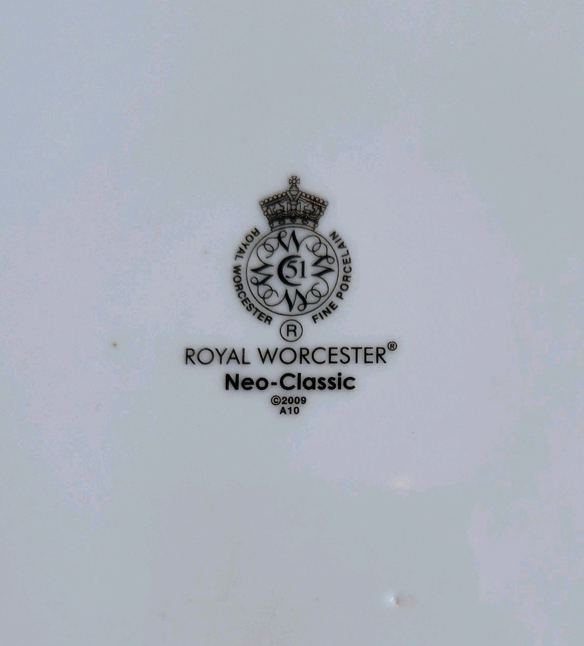 Royal Worcester Neo-Classic White Square Salad Plates 9″ ~Set of 5~ England