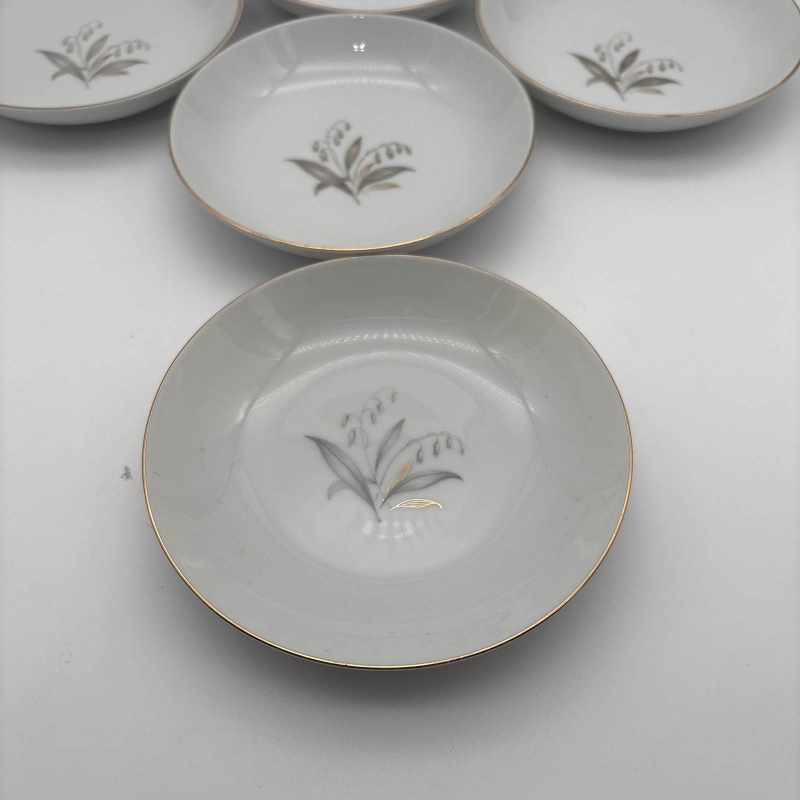 Set Of 5 Kaysons Fine China Japan 1961 Golden Rhapsody 5 1/2” Dessert Bowl Vtg