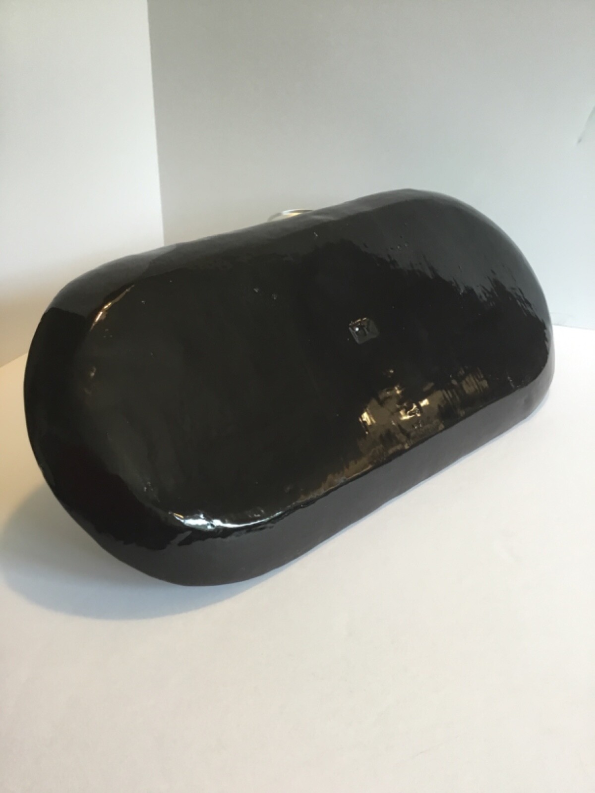 Platter Tray ceramic large pottery shiny black food microwave dishwasher safe