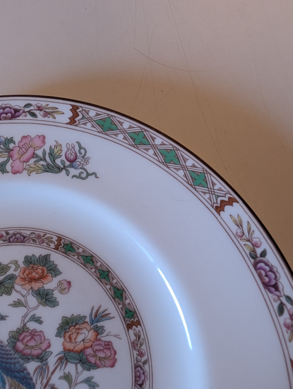 Wedgwood Kutani Crane Salad Plate Bone China England 8″ R4464