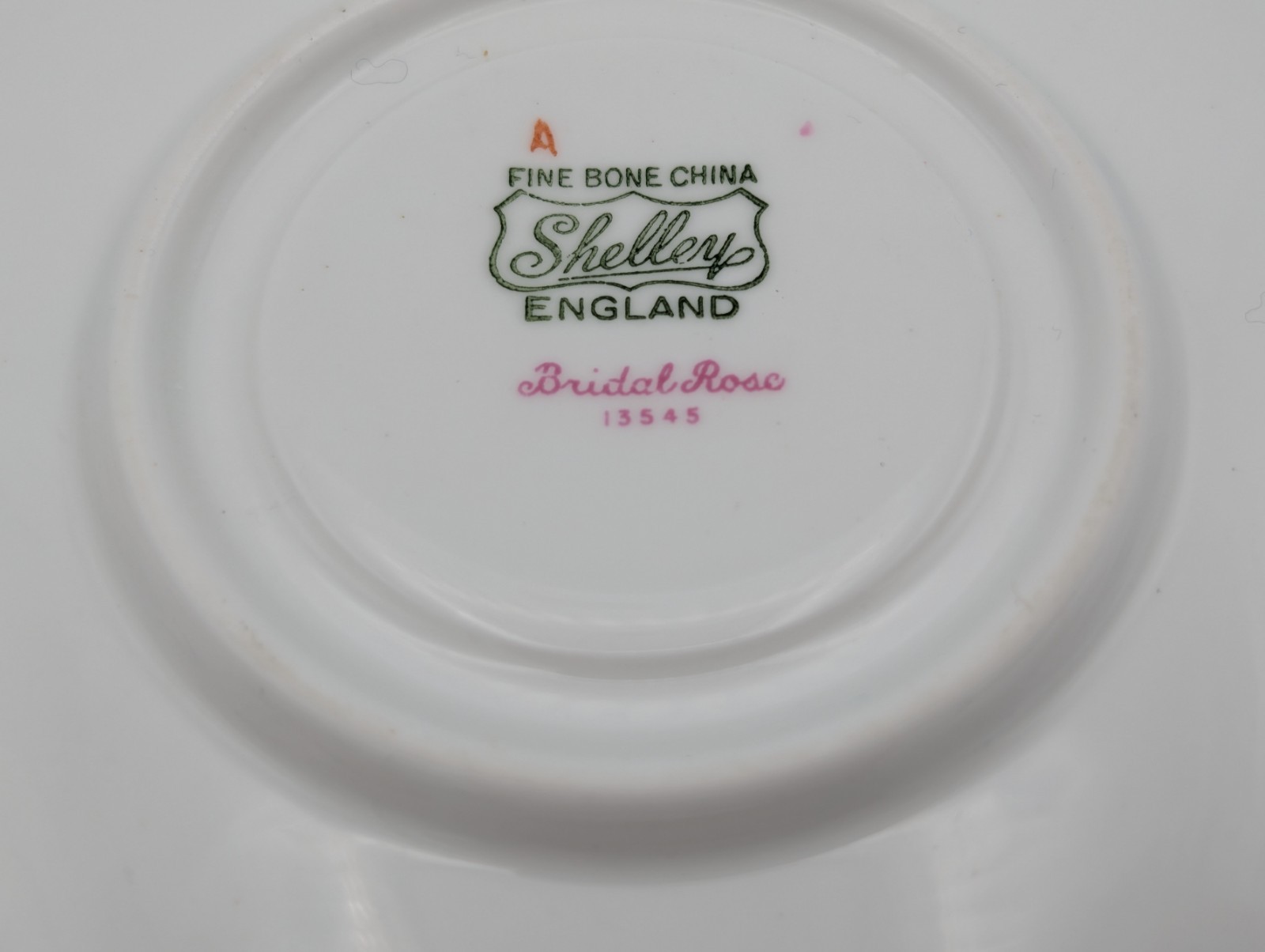Vintage Shelley England Bridal Rose Spray 13545 Bone China Creamer and Saucer