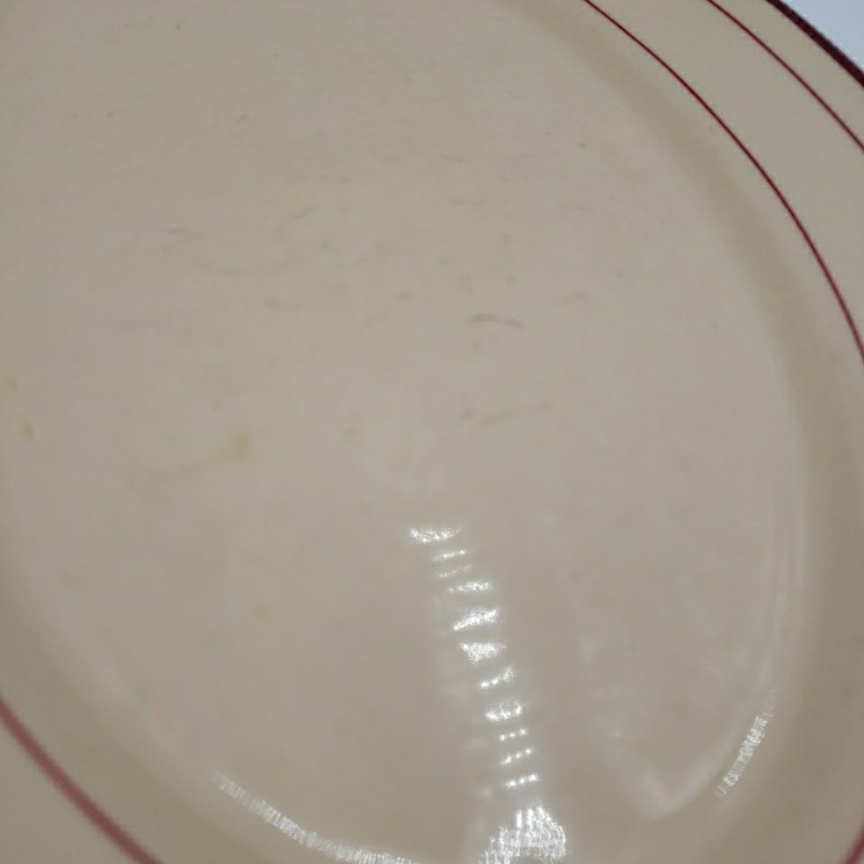Clarks Store Fixture Co Wellsville China Oval Plate Platter 2PC Flint Michigan