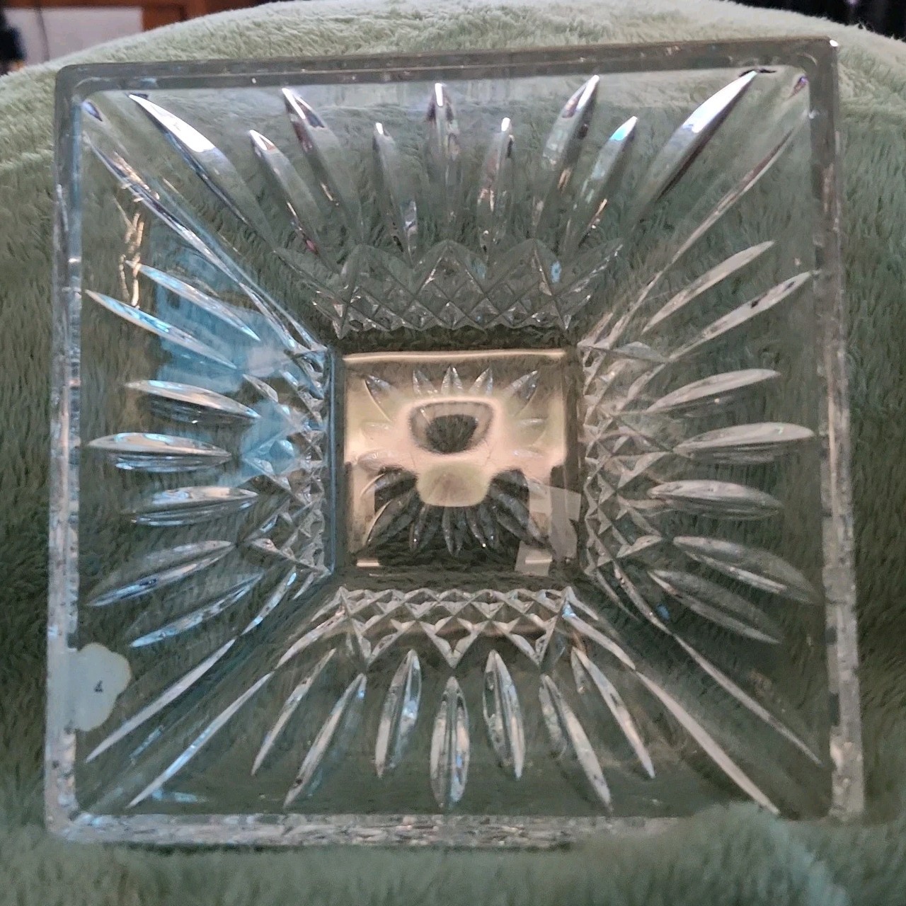 Vintage Waterford Crystal Lismore 6″ Square Seahorse etched Nicky Power 2003