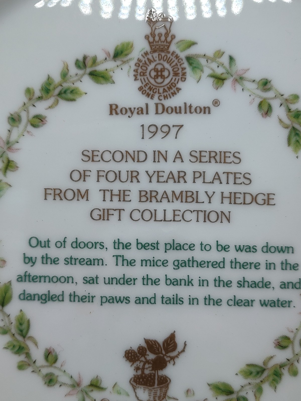 Royal Doulton Brambly Hedge Plate 8” Year 1997 New With Box