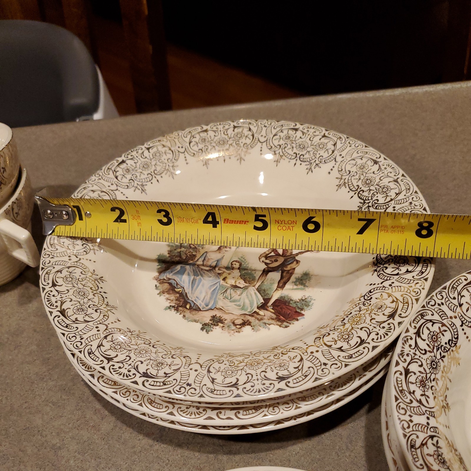 Vtg AMERICAN LIMOGES TRIUMPH CHINA D’OR Serenade 22K Gold 26 Pieces