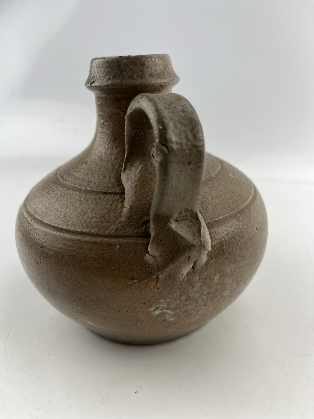 Jugtown Ware Squat Syrup Jug 4 1/2″Tall Stoneware Vintage Antique Primitive