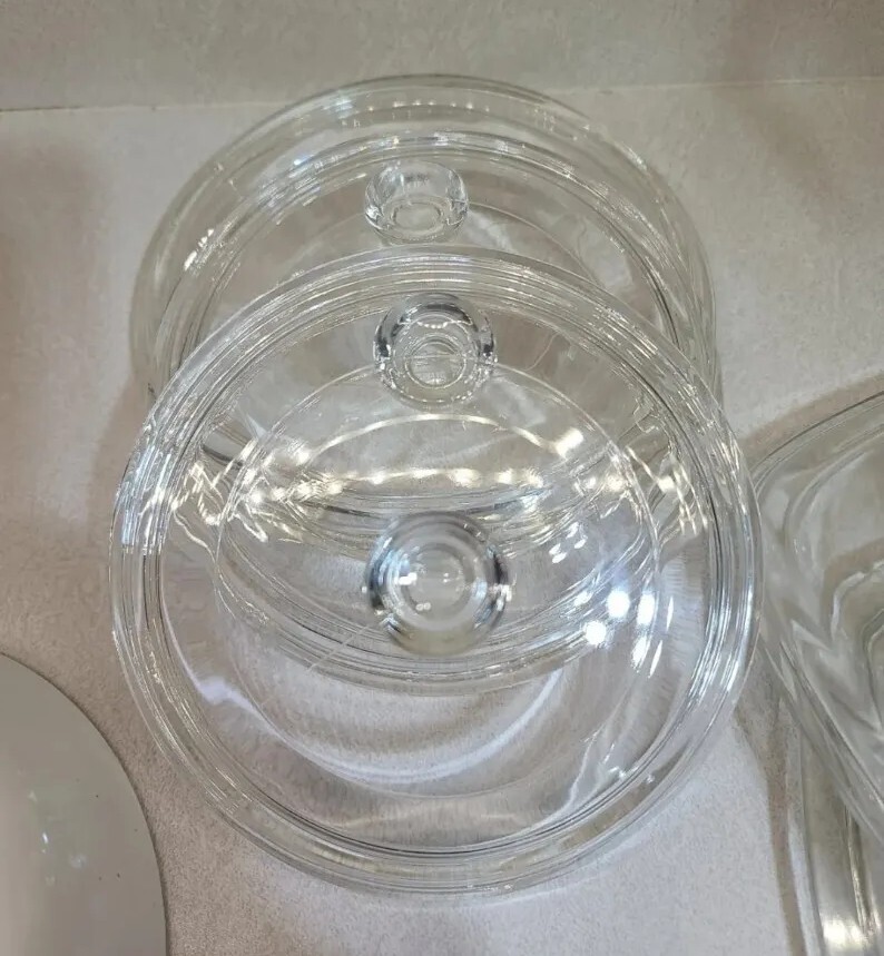 Corning Ware SET Handle Dishes Cornflower Blue P-81-B P-82-B P-83-B W/Lids