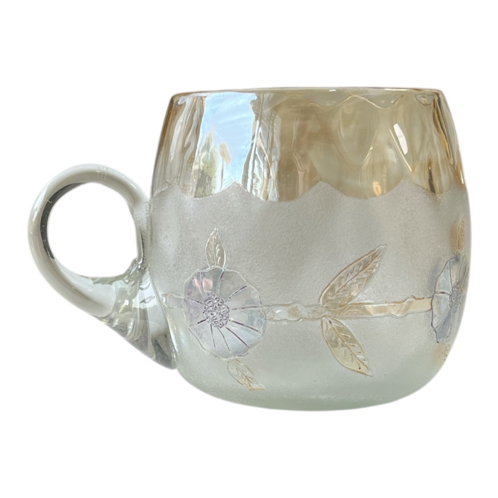 New England Glass Company Pomona Cornflower Punch Custard Cup 2nd Grind USA 1885