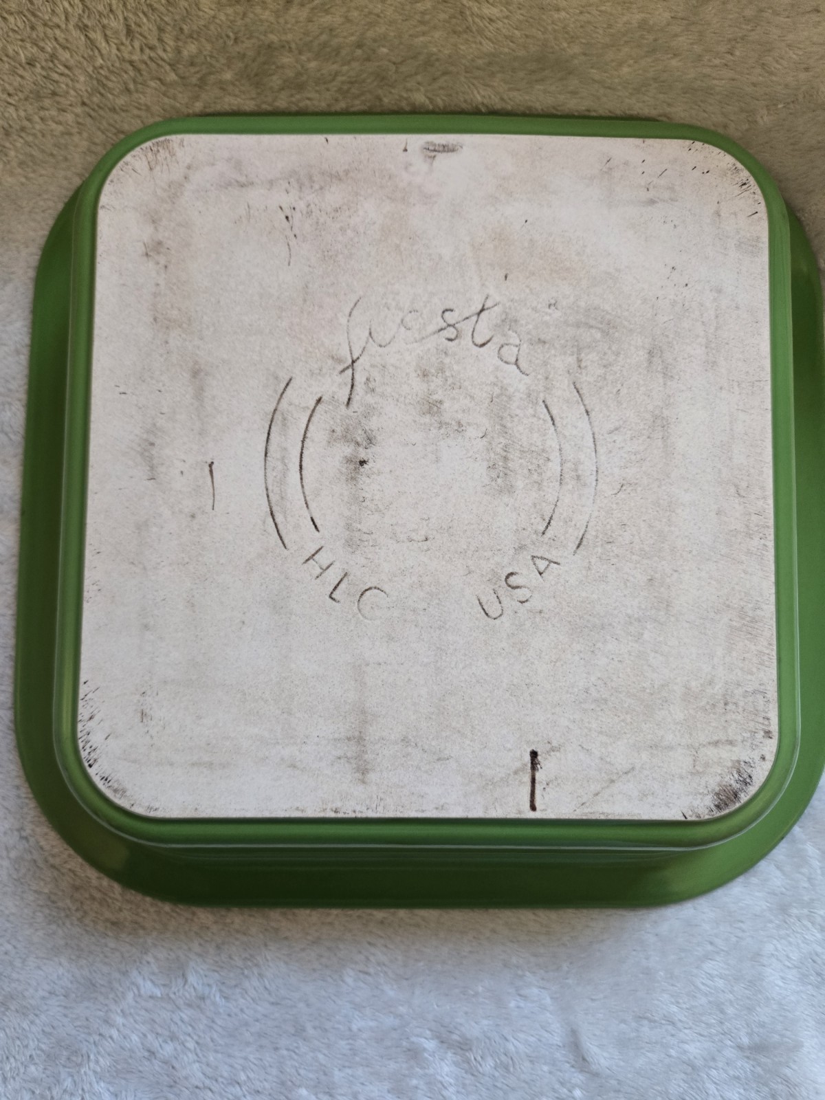 HLC Fiestaware 9in Square Baking Dish Shamrock Green USED