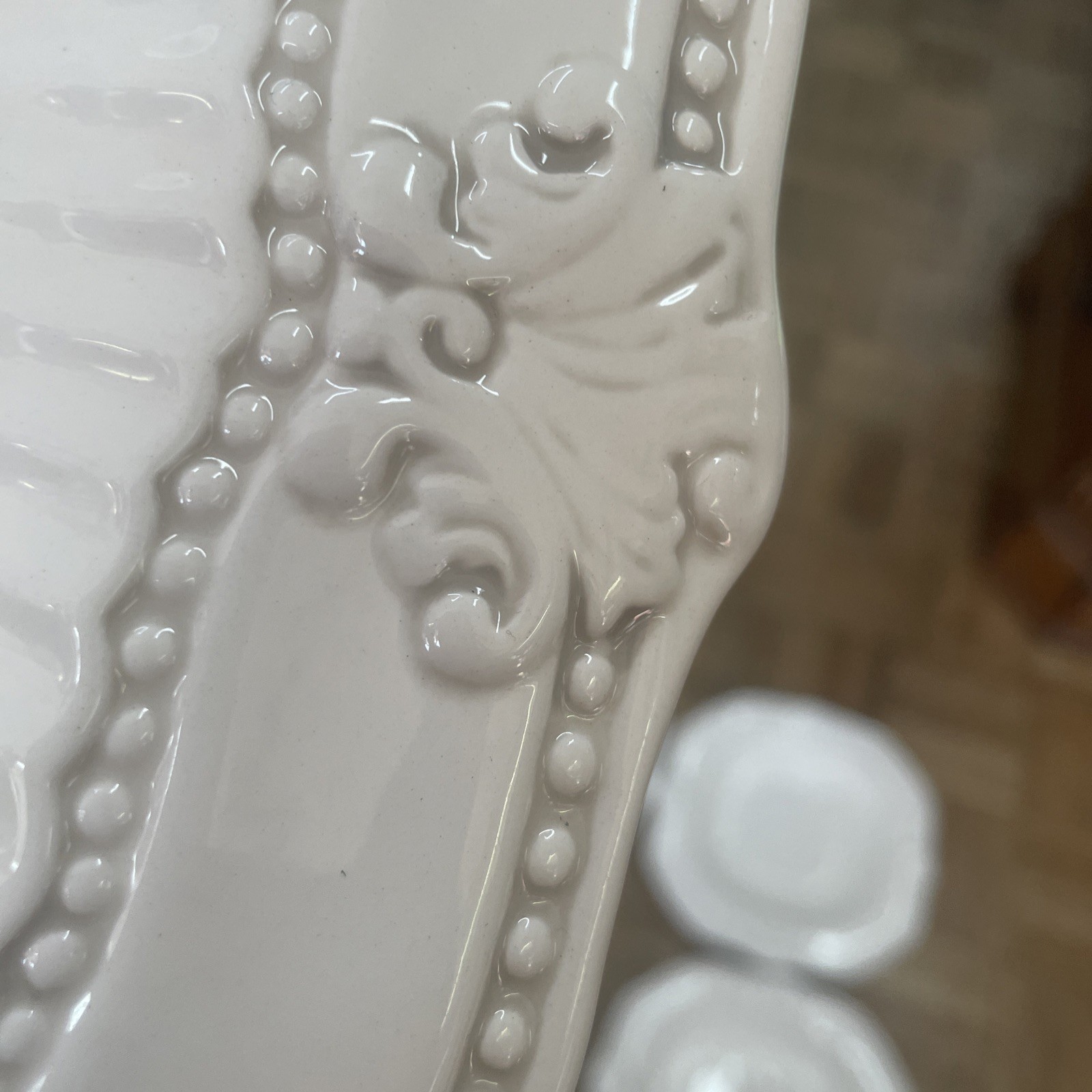 american atelier plates Dinner Creme Square 10.75 Baroque Set 6