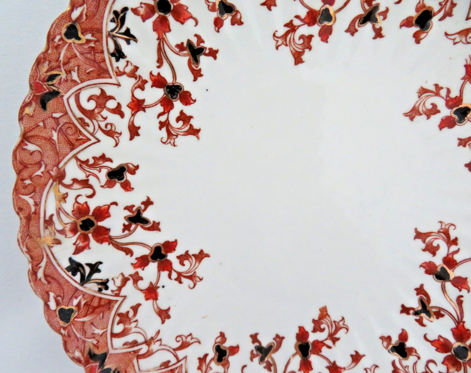 Antique Radfords Imari Gold VICTORIA Pattern Scalloped Edge 9″ Plate 1879-1891