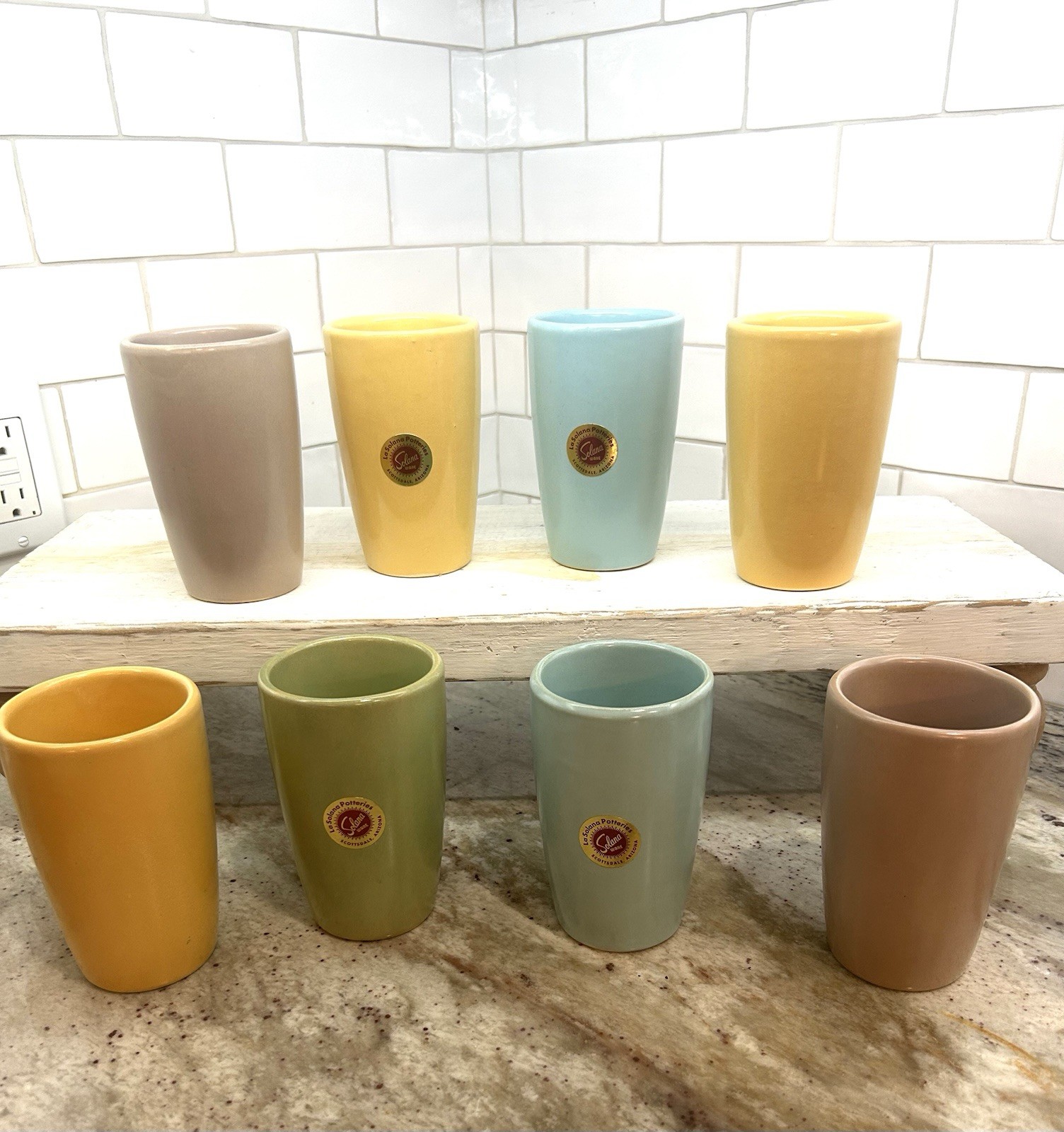 8 La Solana Pottery Tumblers