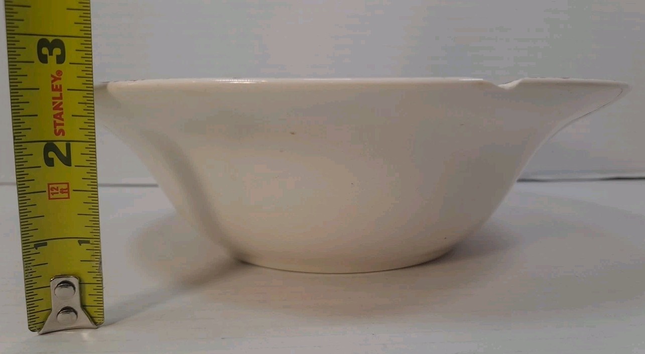 Vintage Triumph American Limoges China Vermillion Rose 22K Gold Mixing Bowl