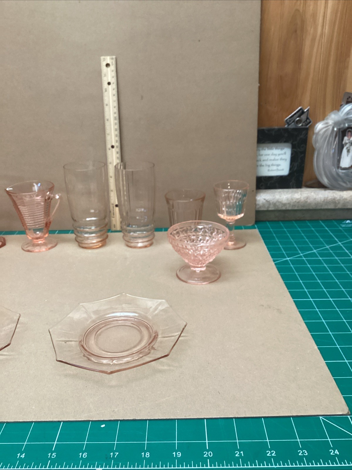Large Vintage Lot 25 Pieces Mixed Pink Depression Glass