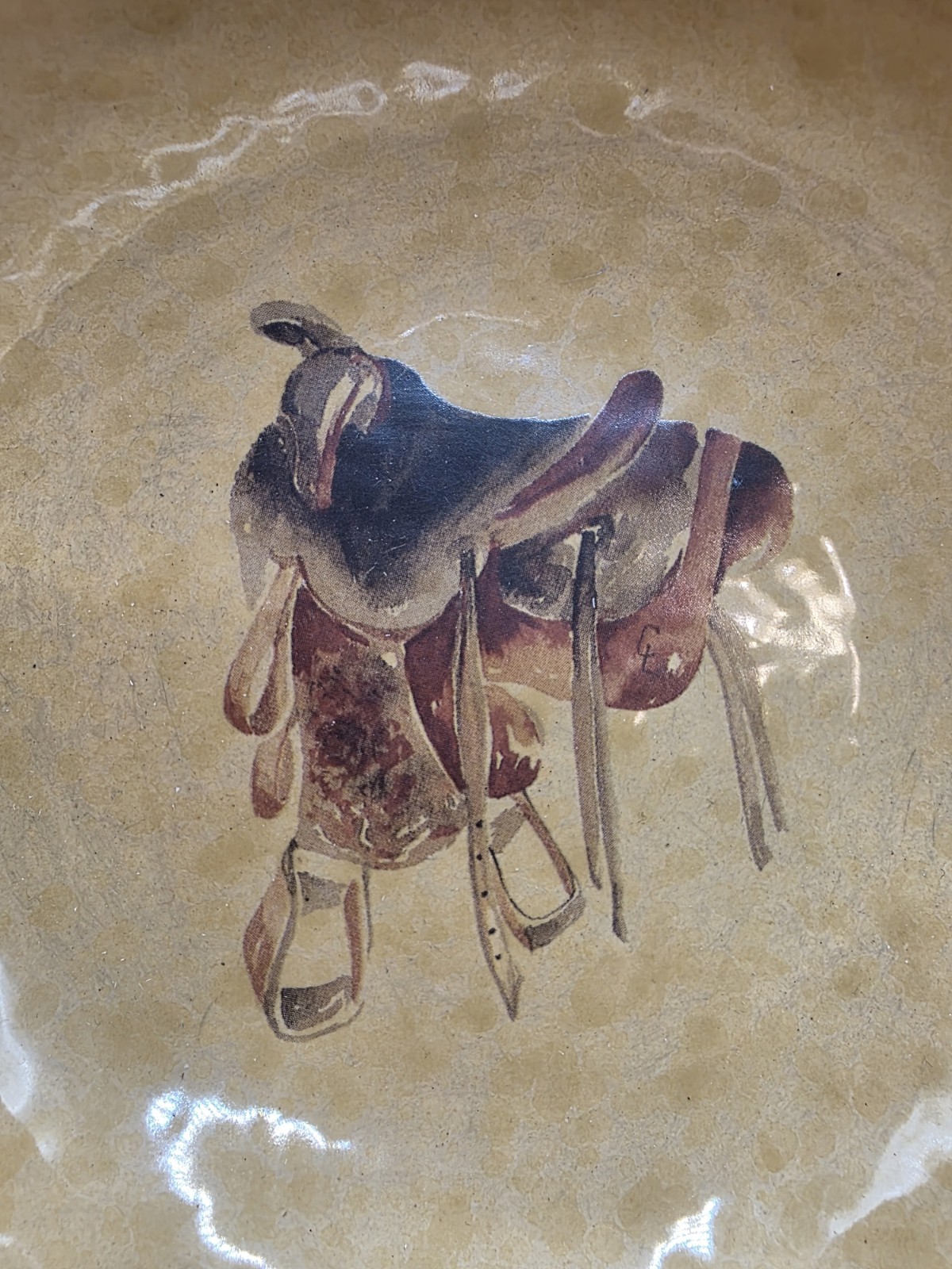 4 Eve Armson Signed Cowboy Living Soup/Cereal Bowl Saddle Barbwire Collection