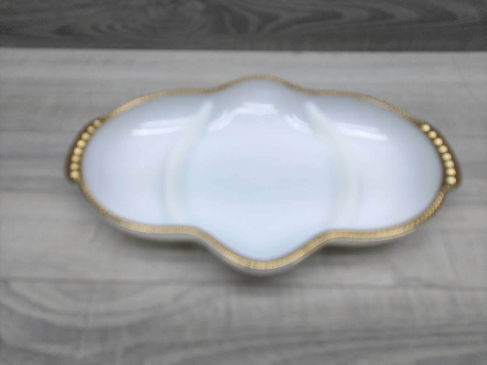 Fire King Relish, Divided Plate 11″ x 7 1/2″. Very Nice