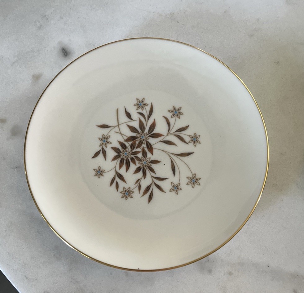 12 Lenox Starlight Salad Plate Set Vintage Flower Elegant Dining Dishes Retro