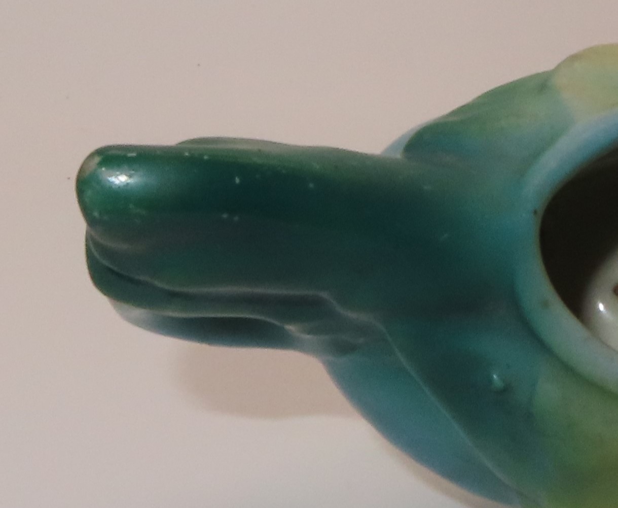 Vintage Czech Pottery “Hen in a Bonnet” Creamer Pair – Art Deco 1920s-30s