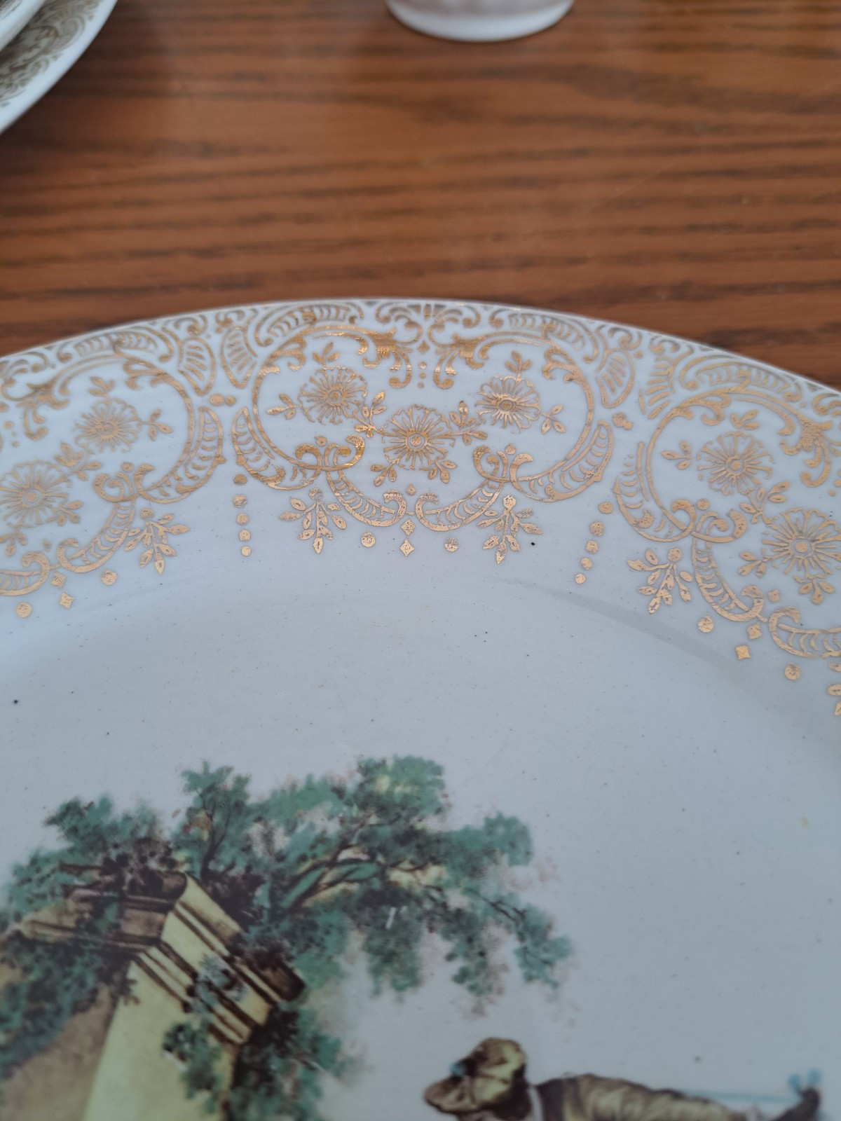 Triumph USA Limoges 22K China Triumph Courting Couples 11 Piece Grouping