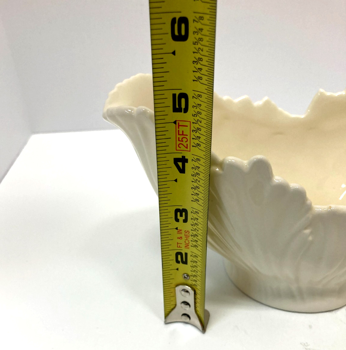 2009 Lenox 75th Anniversary Leaf Ceramic Gravy Boat Planter Ivory White – Lovely