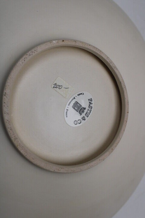 Pastis & Co France Hand Painted French Large Round Platter 15 inch
