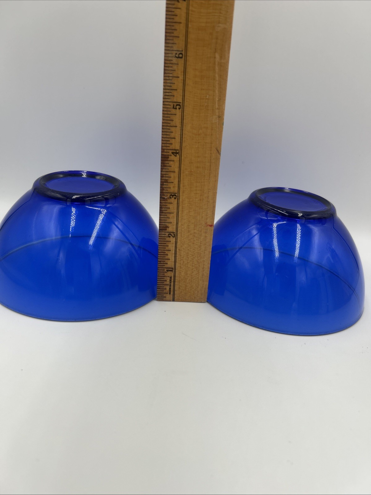 Arcoroc France Cobalt Blue Cereal/Dessert /Prep Bowls 5 1/4” Set Of 2 Glass