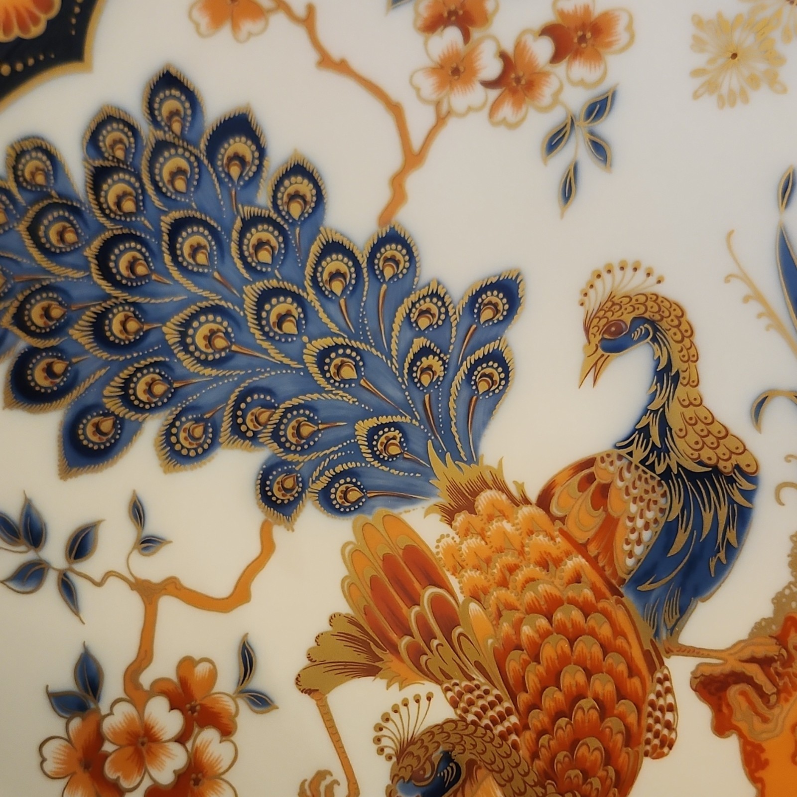 Kaiser Yokohama Porcelain Decorative Plate Peacock Floral Birds Germany