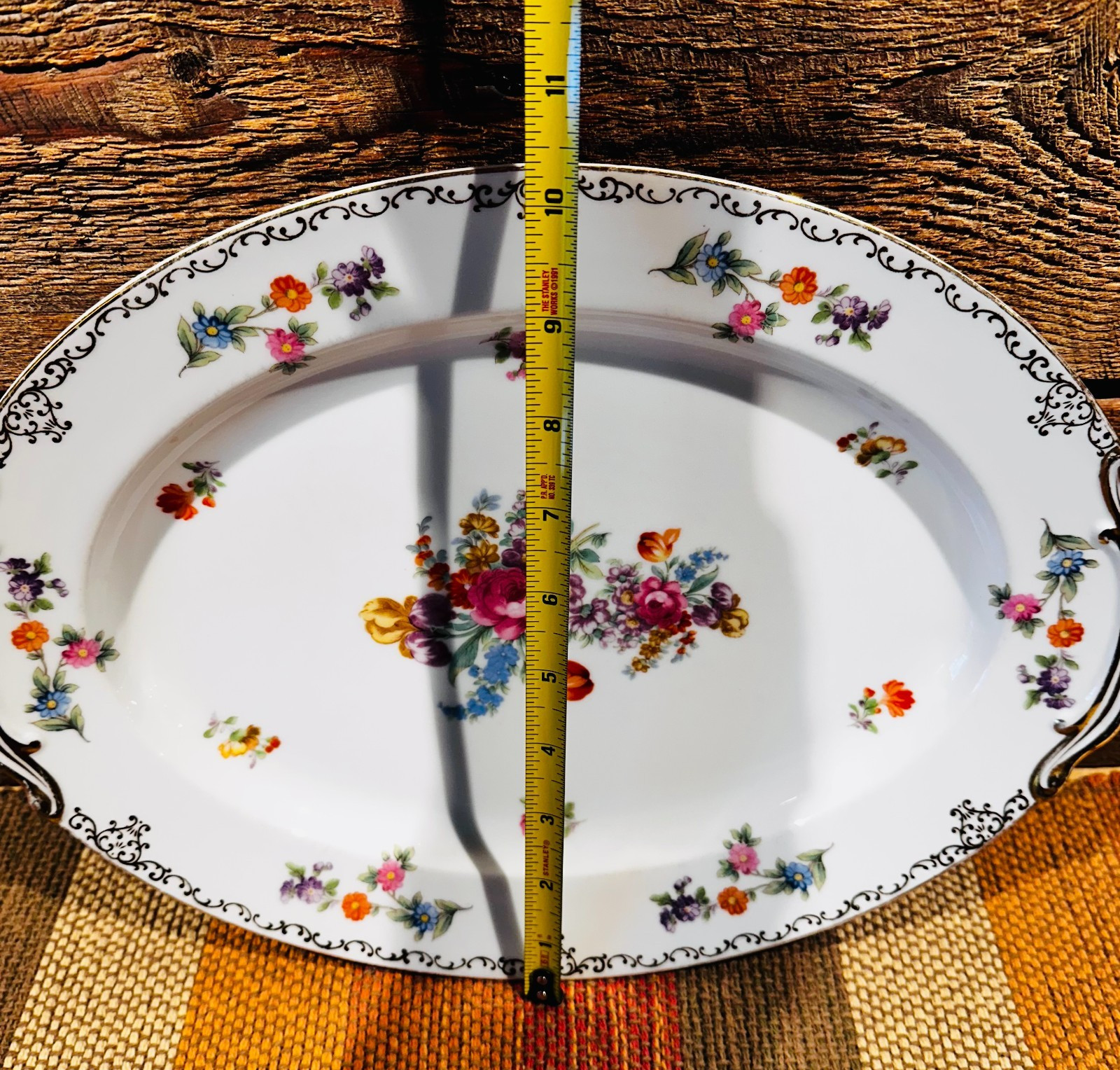 Noritake China “Dresdoll” 1950s Platter Made in Occupied Japan Floral